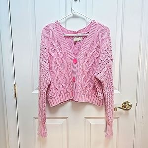 Pilco cable knit cropped sweater from Anthro